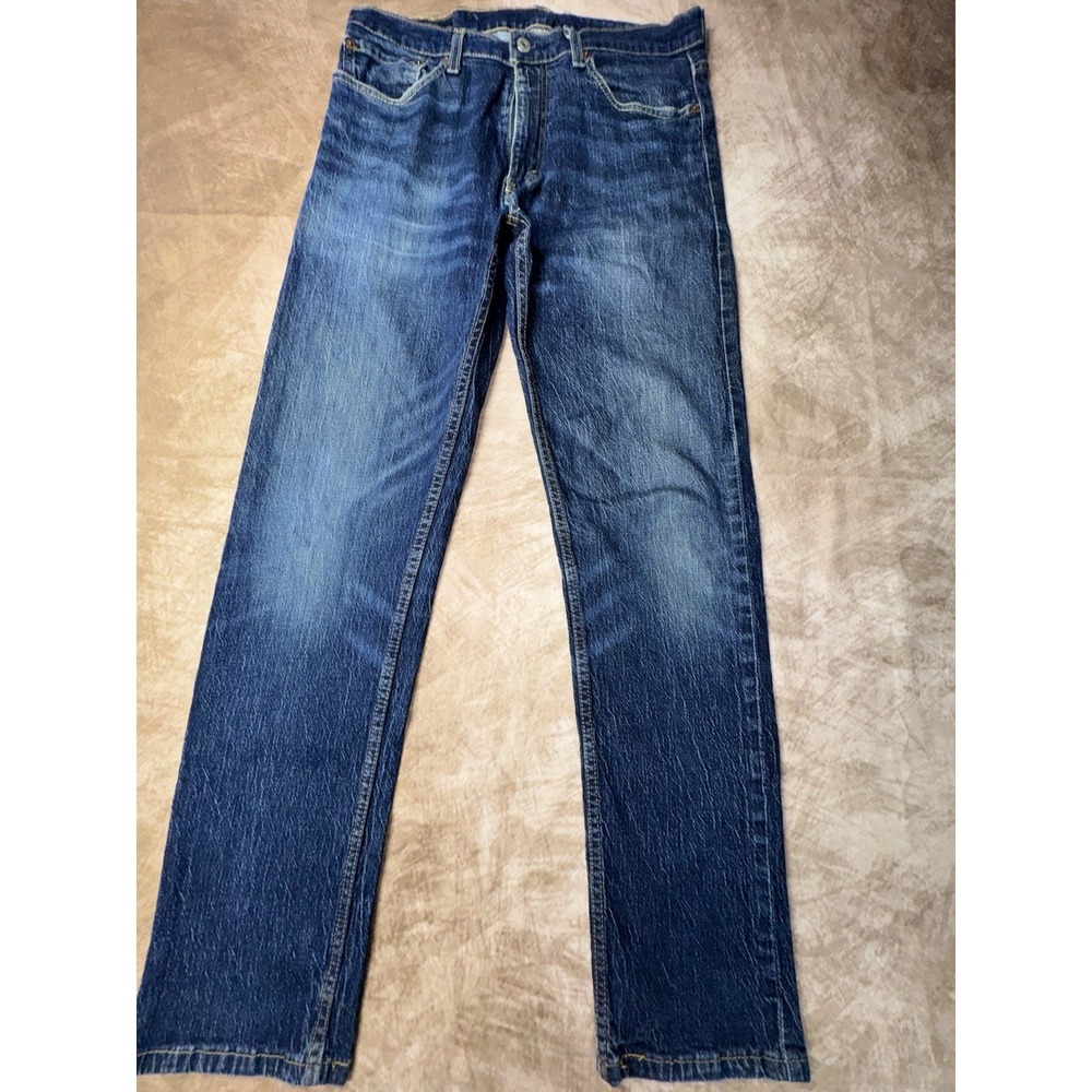 Levi's 505 Men's Blue Denim Straight Leg Jeans Regular Fit 5-Pocket 33 x 32